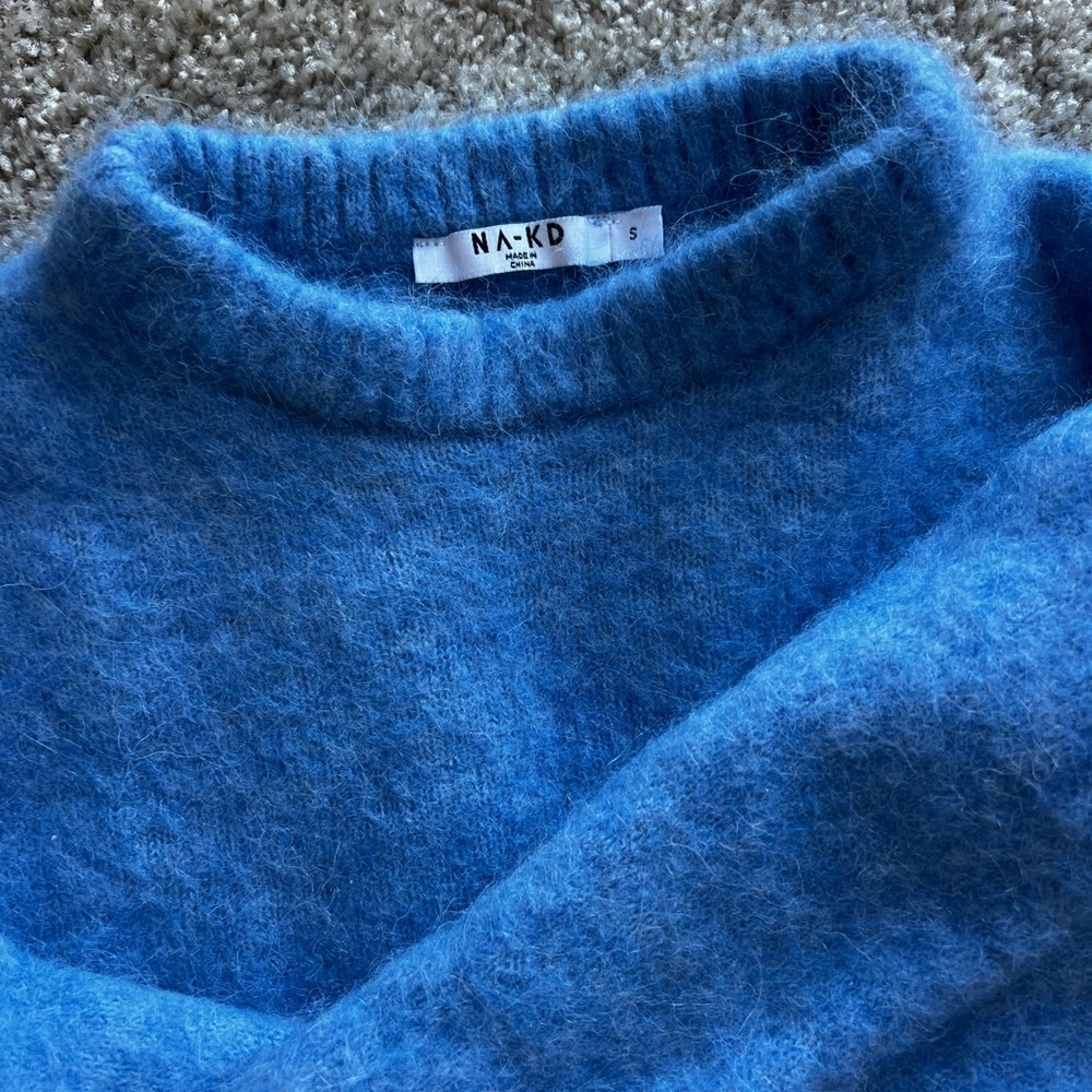 Cozy Blue Sweater NAKD size S oversized - Picture 4 of 4